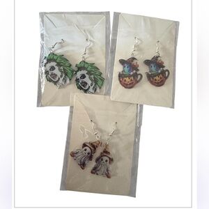 Halloween Earrings Set 3 pairs